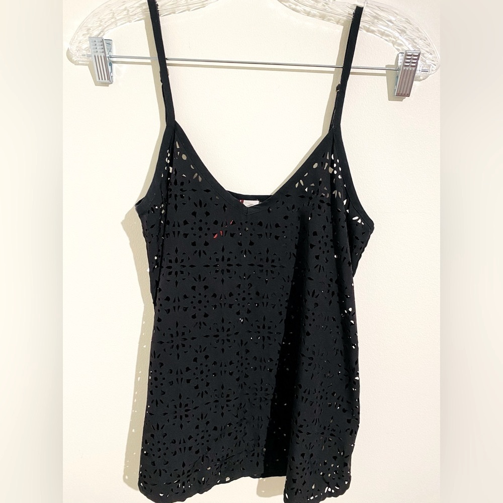 Laser Cut Eyelet Top